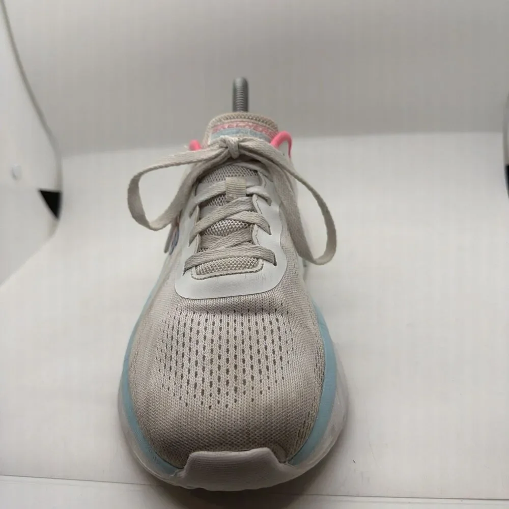 Skechers Women’s Size 8 White Pink Blue Sneakers Running Shoes SN 179044BJ